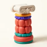 A classical modelling-clay column, white capital and a colourful shaft.